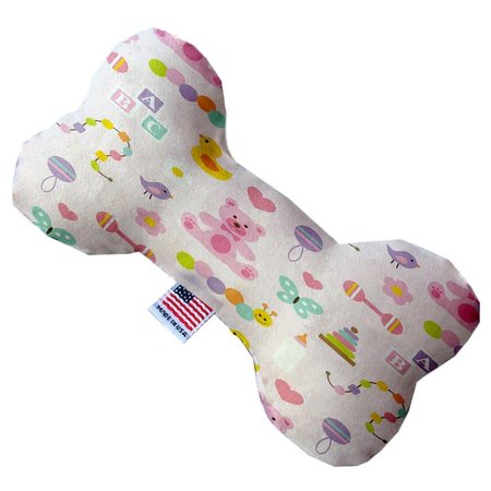 MIRAGE PET PRODUCTS Baby Girl Canvas Bone Dog Toy 8 in. 1195-CTYBN8